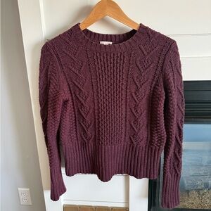 Gap vintage Cable Knit Sweater in Burgundy slightly darker hue.